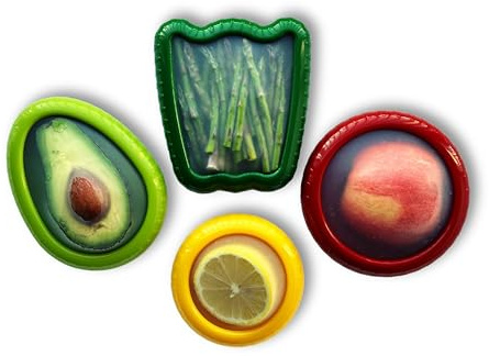 Daily Goods Avocado saver and onion storage - Set of 4 silicone food storage containers, Keep Avocados Fresh, fresh pods for food, silicone food storage containers