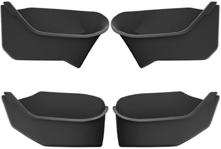 IGTOPS Set von 4 Tesla Model Y Kofferraum Organizer Wasserdicht Hintere Kofferraum Veranstalter,Aufbewahrungskörbe Seitenbox mit Teppichlippe Innenzubehör Schwarz 2023 2022 2021