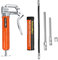 ValueMax Mini Einhand Fettpresse mit Flexschlauch, 3000psi Pistolengriff, Handfettpresse Schmierpresse 100g, Inkl. 85g Schmierfett & Druckfester Schlauch & Mundstück & 2 Metallrohr & Schutzkappe