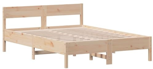 vidaXL Estructura de Cama sin colchón Madera Maciza de Pino 160x200 cm