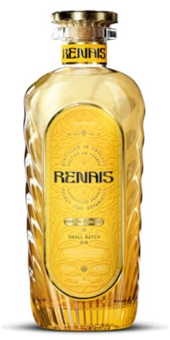 Renais Gin - The Luxury Award Winning Wine Inspired Gin by Alex and Emma Watson - 70cl, 40% ABV - Distilled in England, Cultivé en France.