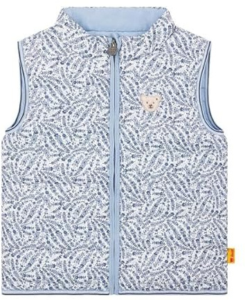 Steiff Wendeweste EU Größe 110 chambray blue, Outdoor Wende-Weste, Übergangsjacke, Kinderjacke, 2in1 Wendeweste, warm und bequem, waschmaschinenfest