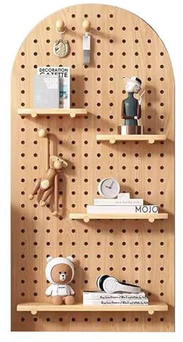 Générique Rangement Mural en Panneau perforé, kit d'organisation Murale en Panneau perforé - Organisateur de Panneau perforé en Bois pour la Maison, Le Bureau, Le Garage, l'affichage et Le Stockage -