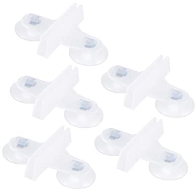 BESPORTBLE 5pcs White Plastic Glass Suction Cup Fish Tank Divider Holder for Aquarium Glass Panels, Sturdy Suction Cups for Aquatic Separation and Partitioning