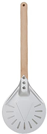 Uqezagpa Pizza Turning Aluminum Wooden Handle Pizza Tool With Wooden Handle For Bread Home Shovel