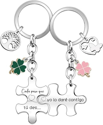 YZLPLP Llavero de Pareja Originales Personalizado - Llaveros Pareja,Llavero Para Parejas,Pieza De Puzzle Pareja Llaveros,Regalo Para Novios, Casa,Llavero Pareja Amor, San Valentín y Aniversario (1)