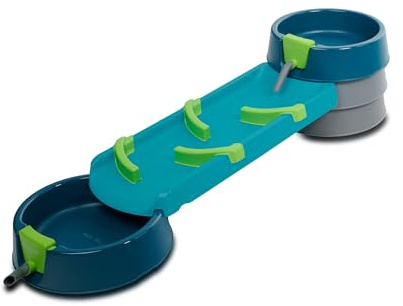 AquaPlay Mudway Run - kombinierte Wasser- und Sandspielbahn, 1,5m Wasserbahn mit Schleusen, Becken und Schiebern, flexibles Stecksystem, wetterfestes, naturverbundenes Outdoor-Wasserspiel, ab 3 Jahren