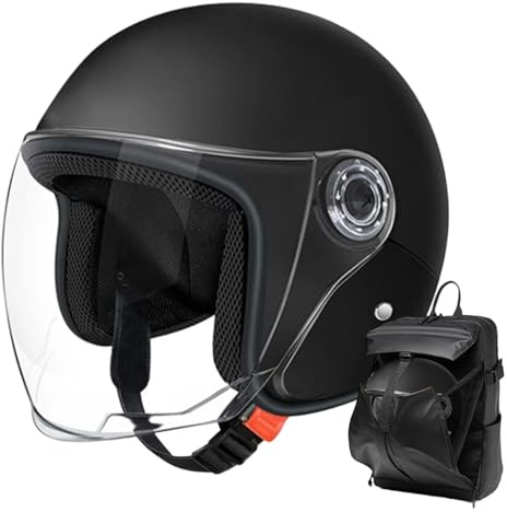 Riaisttd Casco Motociclista Grande,Casco Aperto per Adulti - Equipaggio Protettivo con Visiera per Avventura Pendolarismo Scooter Sportivo