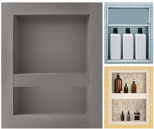 Tile Ready Shower Niche,12x16 Inner Size,16”x20” Outer Size,Niche for Shower Wall,Waterproof and Ready-to-Tile Recessed Showers Shelf Niches Box for Bathroom Remodel/Storage/Organization,Depth 4”