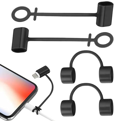 Adapter Strap - Silicone Cable Keeper, Anti Lost Converter Holder, Portable Charging Clip | Pocket Organizer Accessory, Compact Cable Gadget, Lightweight Keychain Device for Backpack Car Home