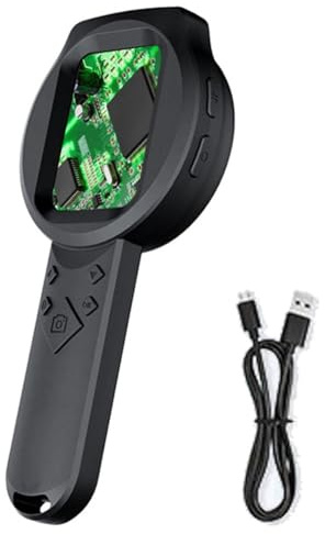 Asyduey Lupa Digital Portátil con Pantalla IPS de 2,8 Pulgadas, 2 MP, 1000X, Luz, 4 Botones de Zoom, Microscopio Digital.