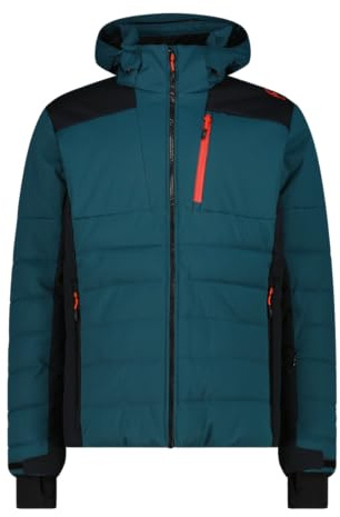 CMP Herren Skijacke mit Clima Protect und abnehmbarer Kapuze Alpine Gr. 54 Feel Warm Flock & Clima Protect warm, atmungsaktiv & wetterfest für extreme Skitage.