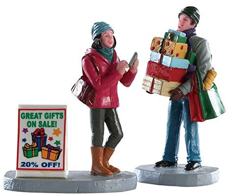 LEMAX - Shopping Teamwork 82584 Figur Weihnachtsdorf Winterdorf