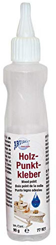 Createc Holzleim Punktkleber 90g, mit schmaler Auslaufdüse, ideal für feine Holzarbeiten