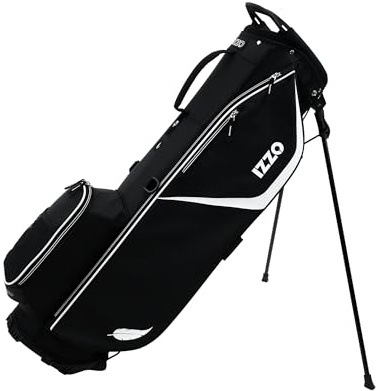 IZZO Ultra Lite Sac avec Support Noir/Blanc 1,5 kg