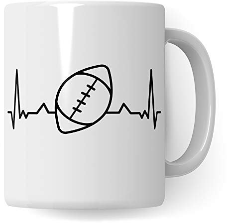 Pagma Druck Football Tasse Geschenk, American Football Spruch Becher Footballspieler Geschenkidee, Kaffeetasse für Footballer