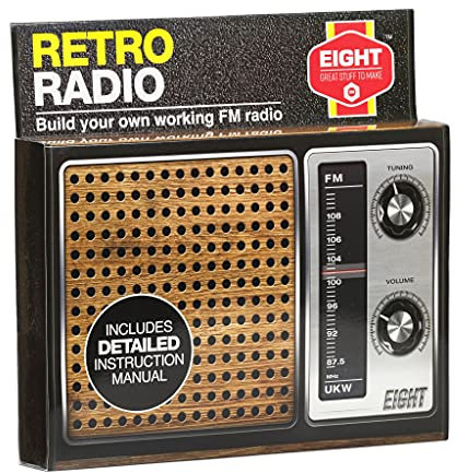 EIGHT Build Your Own Retro Radio Kit, 19 x 3 x 13 centimeters