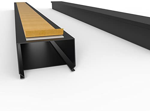 Kabelkanal Selbstklebend Pro mit Schaumklebeband, Kabelschacht 100m 60x40mm - 50x2m, Black - Schwarz