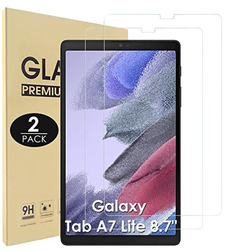 Hianjoo 2 Piezas Pantalla Protector Compatible con Samsung Galaxy Tab A7 Lite 8.7 2021, Premium Cristal Tablet Salvapantallas Vidrio Templado para SM-T220 SM-T225 [9H Dureza]