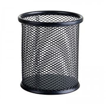 Stiftehalter für Schreibtisch, 10 cm Anti-Rutsch Metall Stifteköcher Stifte Organizer Schwarz
