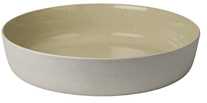blomus Salatschüssel SABLO | Keramikschüssel | Größe L | Farbe Savannah | handwerklicher Look
