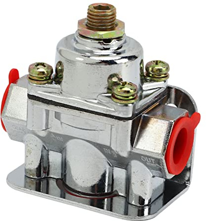 Fuel Pressure Regulator, Carburetor Fuel Pressure Regulator 4‑1/2 to 9 Psi 3/8in NPT Port Zinc Alloy 12‑803 for Holley