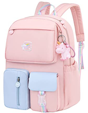 Amythe Kinderrucksack Mädchen,Rucksack Kindergarten,Schulranzen Mädchen 1-3. klasse, Leichte und Wasserdichte Nylon Schultasche für Kinder im Alter von 6-10 Jahren