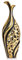 Noir Or Grand Vase Décoratif à Poser Au Sol 50 Cm - Vase en Céramique Design Moderne pour Salon, Objet Décoration Moderne pour Maison, Bureau, Hôtel, pour Mariage, Anniversaire, Noël