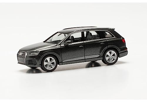 Herpa Modellauto Audi Q7, Miniatur im Maßstab 1:87, Sammlerstück, Auto Modell für Diorama, Modellbau Sammlerstück, Deko Automodelle, Made in Germany, Modell aus Kunststoff