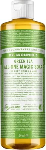 Dr. Bronner’s Naturseife Grüner Tee, Bio Flüssigseife, 475 ml