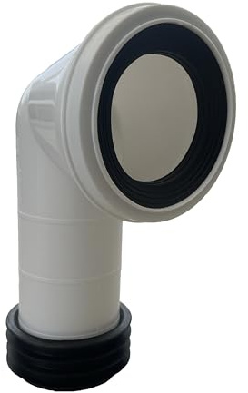 P1 Conector de Bandeja de Inodoro doblado 4 Pulgadas (100 mm/110 mm), Sello de Inodoro Esencial de 90 Grados, Conector de tubería de desagüe rígido y Conector de Bandeja, Ideal para una gestión EF