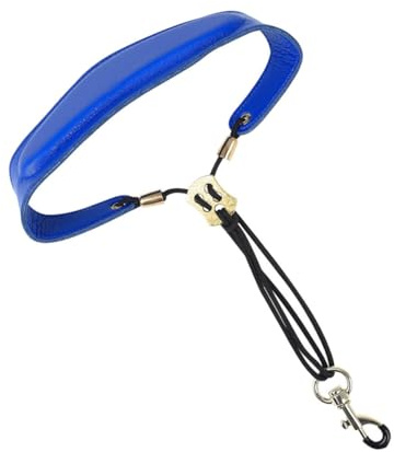 WESIEVYA Saxophon Schultergurt Verstellbar Mit Haken Aus Hochwertigem Material Blau Einfach Anzubringen Und Abzunehmen Für Professionelle Und Junge Saxophonspieler