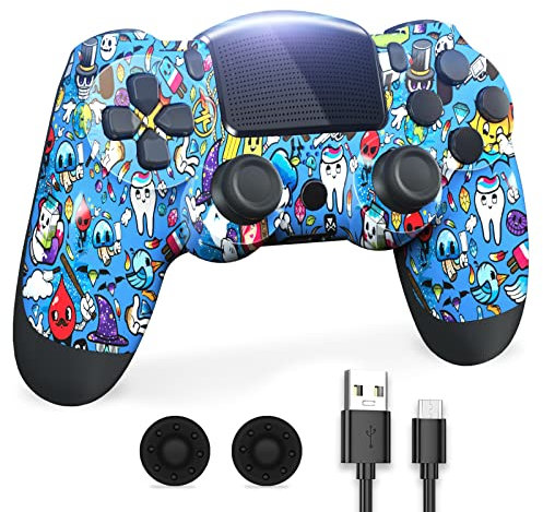 gamtooy PC Mando Compatible para PC/Slim/Pro, Mando De PC con Cable con Doble Vibración, Sensor Giroscópico De Conector para Auriculares