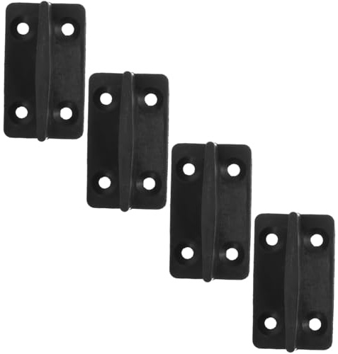 Ferma Porta Scorrevole 4 Pezzi in Plastica Nera Guida | Pocket Doors, Barn Doors, Foro 4mm, Interasse 14mm e 27mm, Montaggio Domestico
