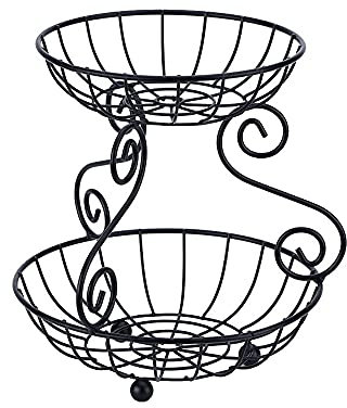 QXSJEDYCH Cupcake Fruit Basket Panier De Rangement Assiette De Fruits Plateau Bol De Cuisine Support À Gâteau en Métal Décoratif Porte-Dessert Snack Conteneur Organisateur Bol À Fruits