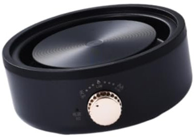 Milageto Estufa eléctrica de encimera Mini Placa Caliente EU Adaptador Compacto Callador de té Caliente Calentador de café para la Sala de té de, Negro
