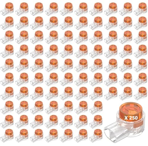 SEABABOO Telefonkabel Verbinder 250Pcs K1 Kabelverbinder Klemmen Kabel Verbinder K1 Kabelverbinder Telefonkabelverbinder Wasserdichter Verbindungsclip für Telefonkabel Netzwerkkabel