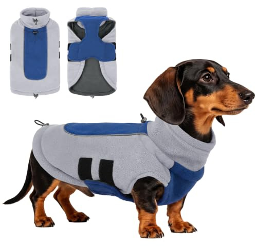 KONVINIT Hunde Pullover Fleece Warm - Mantel für Hunde Winterlicher Pullover mit Doppelschicht für Kälteperioden