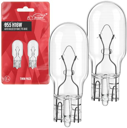 Xtremeauto 2x 955 W16W Bulbs – 12V 16W W2.1x9.5D Capless Wedge Car Bulbs, 921 / 921B High Level Brake, Reverse, Indicator & Fog Light Twin Pack