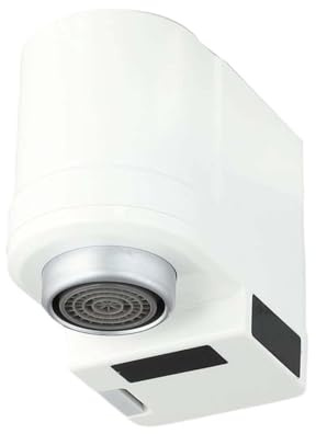 Lagomloot für Smart Wasserhahn-Sensor, Dual-Zonen-Infrarot-Induktions-Wassersparer mit berührungsloser Bedienung, IPX6 wasserdicht für Küchen- und Badezimmerspüle, Weiß