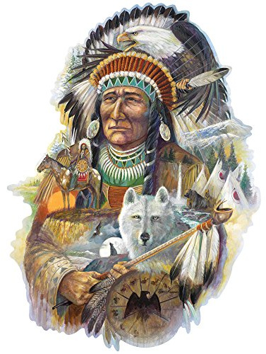 Bits and Pieces – 750 Piece Jigsaw Puzzle for Adults – Spirit of The Wind - Native American Jigsaw Puzzle by Artist Ruane Manning, Completed Puzzle Size: 20 x 27