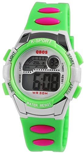 QBOS Kinder-Uhr Silikonarmband Dornschließe Digital Quarz 4400001