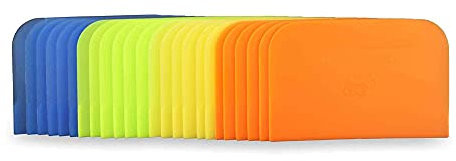 Rascador de masa simple para masilla de masa, tarjeta o cortador de pan de masa para hornear de plástico, raspador para alisar la masa Material flexible… (6) (24)