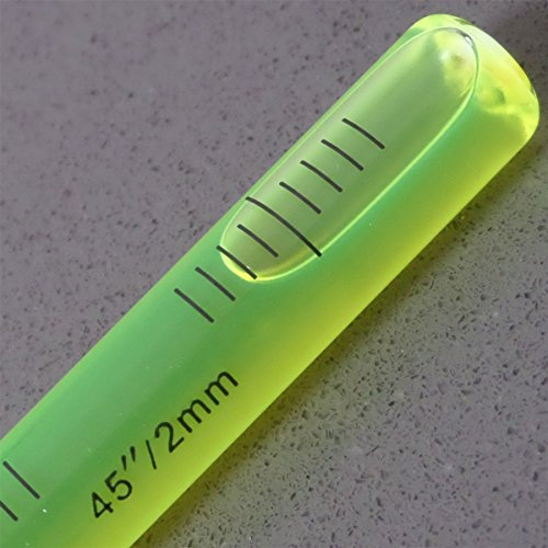 Replacement Level Glass Vial, Spirit Bubble Level, no nib, Accurate, Green, 70mm x 11mm, 2-3/4 x 7/16