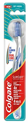 Colgate Slim Soft Advanced Zahnbürste - Weich - Weiß, Blau - Manuell - Wiederverwendbar - Zahnbürste