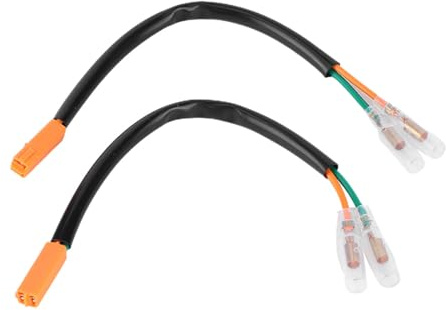 kuuleyn Blinkers, 1 par 19,5 cm/7,7 tum plast motorcykel blinkerskabel adapter kontakt passar till Kawasaki Z125/Z250/Z300/Z650/Z900/EX250/EX300/EX650 XF220102