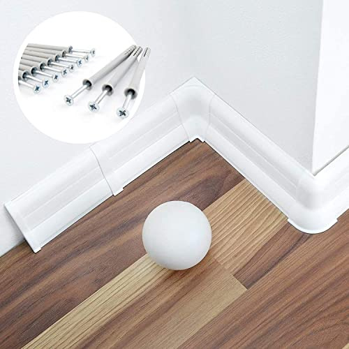 DQ-PP Plinthes 16 m 62 mm Blanc plinthes en plastique PVC décors laminés