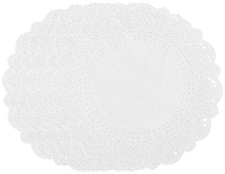 Toyvian 150 Stück Weiße Spitzendeckchen Deckchen Papierblock Kuchen Papierauflage Kombination Aus Spitzendeckchen Aus Papier Tischsets Aus Papierspitze Kuchendeckchen Papierblumen Wüste