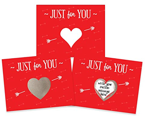 My Scratch Offs - 25 Pack Just For You DIY Valentine Scratch Off Cards with Heart Stickers, 3x4 Inch Love Notes & Coupons for Him, Romantic Gifts for Boyfriend, Girlfriend & Spouse