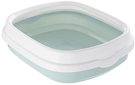 Katzentoilette mit Rand,Cat Litter Box, Katzenklo Große Katzen, Katzentoilette Mit Hohem Rand, Katzentoilette Großes Haustier Kätzchen Katzentoilette Mit Abnehmbarem Deckel, Für Katze